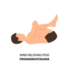Stretches to relieve constipation Wind-relieving Pose