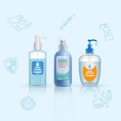 right hand sanitizer